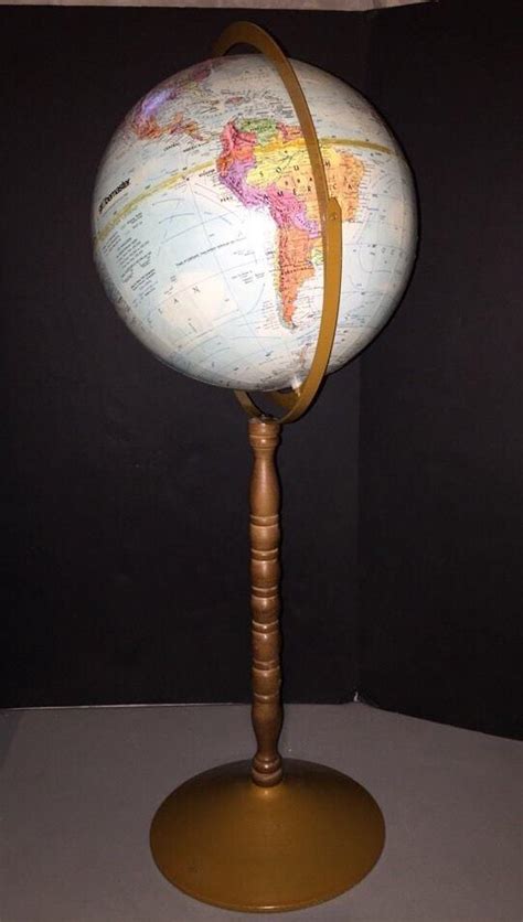 Vintage Globemaster 12 Inch World Floor Globe Stand 32 Tall 1788101066