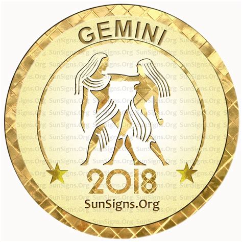 Spend more time with your family. Gemini Horoscope 2018 Predictions | SunSigns.Org