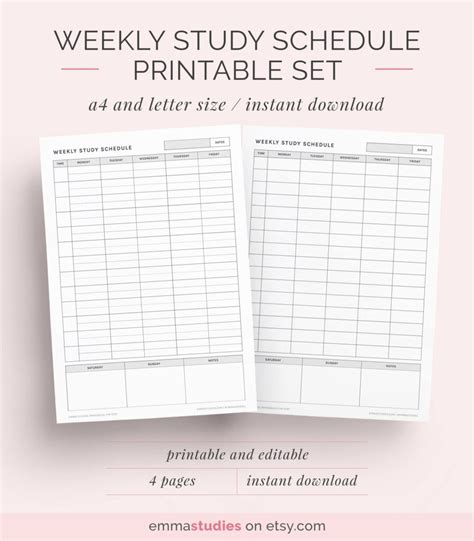 Weekly Student Planner Printable Fillable Form 2023