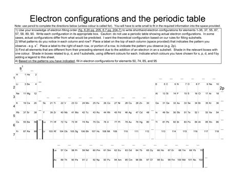 In this electron configuration worksheet, students write the electron configurations of 22 elements and compare their valence electron configurations. 13 Best Images of Electron Configuration Worksheet With Answers - Electron Configuration ...