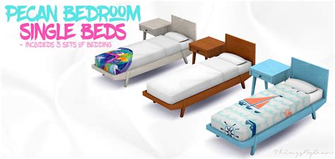 My Sims 4 Blog Single Beds Mattress Recolors By Dean