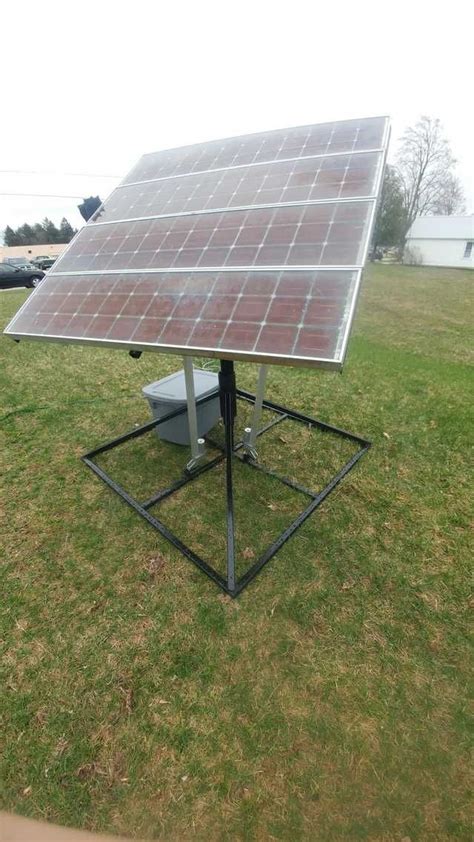 Made A Solar Panel Stand That Follows The Sun Solar Panels Diy Solar