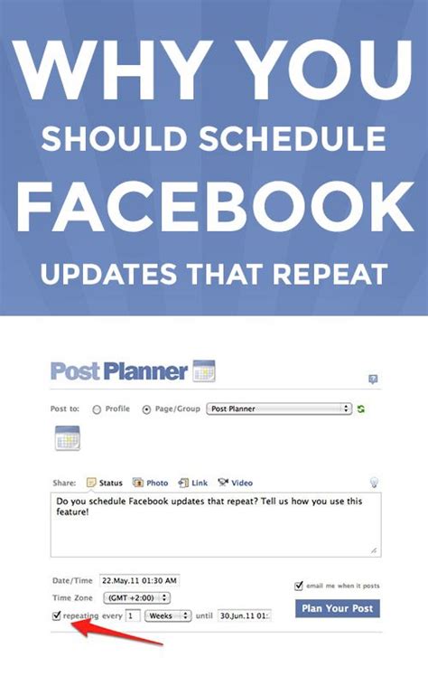 why you should schedule facebook updates that repeat facebook updates social media success