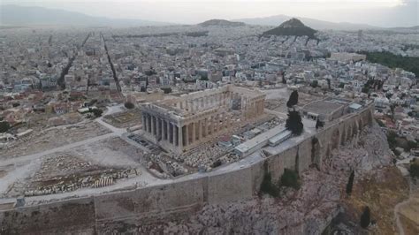 Aerial View Of Acropolis In Athens Stock Video Motion Array
