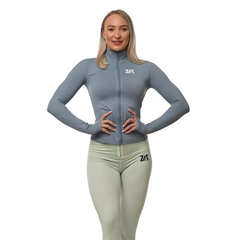 Seamless Gym Jacket Blue Zat Outfit Be Your Self