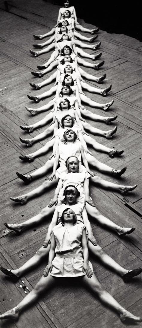 Human Centipede Performed By Dancers In Brussels 1929 Vintage Photography White