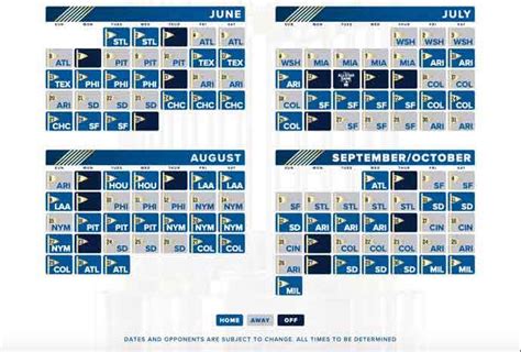Los Angeles Dodgers Schedule 2022