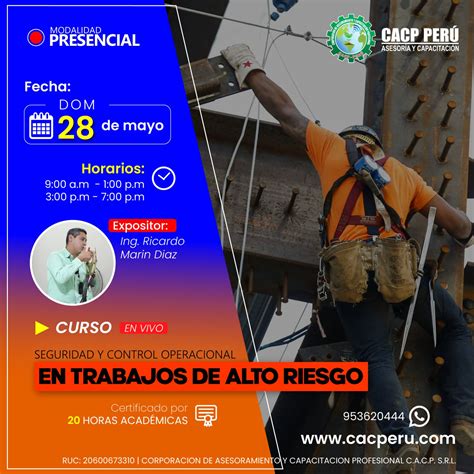 Cacp Perú Curso Seguridad Y Control Operacional En Trabajos De Alto