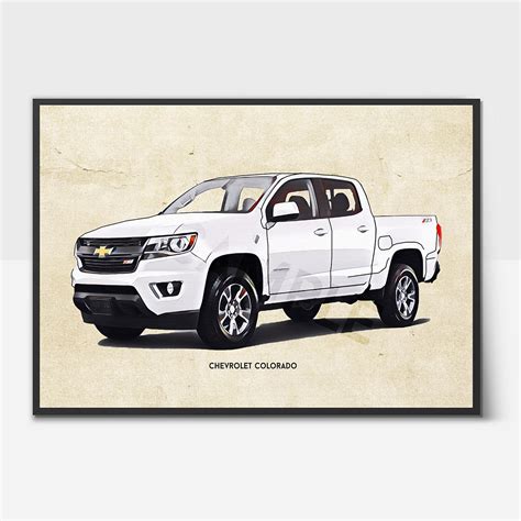 Chevrolet Colorado Car Sketch Printable Wall Art Print Etsy Singapore