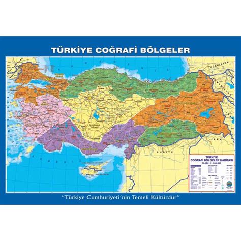 Türkiye Coğrafi Bölgeler Haritası x cm Fiyatı ve Özellikleri