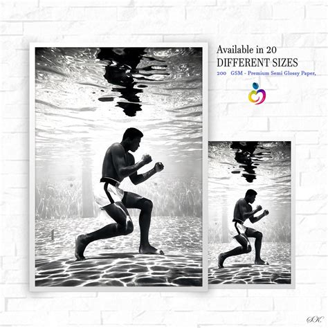 Muhammad Ali Vintage Photo Training Underwater 1961black And Etsy