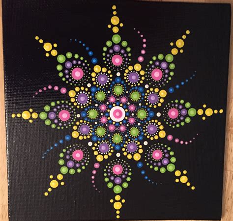 6 X 6 Dot Mandala Painting Dot Art Painting Dot Painting Mandala Dots