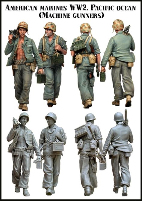 135 Scale Resin Model Kit Resin Figure Model Soldier American Marines