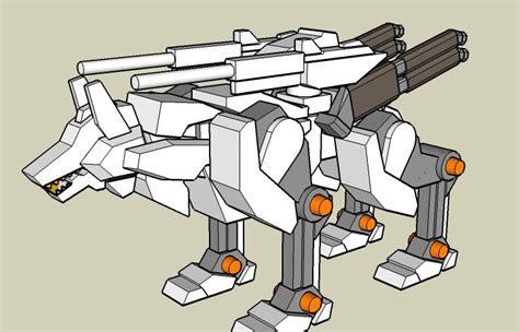 Kertas Igo Update Command Wolf Gun Paper Model