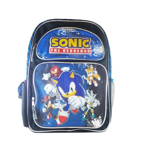Backpack Sonic The Hedgehog 5 Characters Large School Bag New