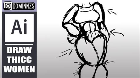 How To Draw A Thick Woman Step By Step Adobe Illustrator Youtube