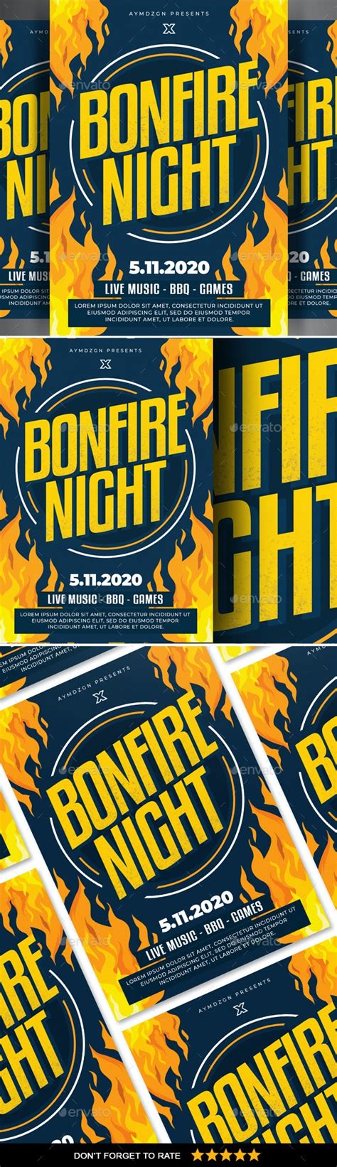 Bonfire Night Flyer Print Templates Graphicriver