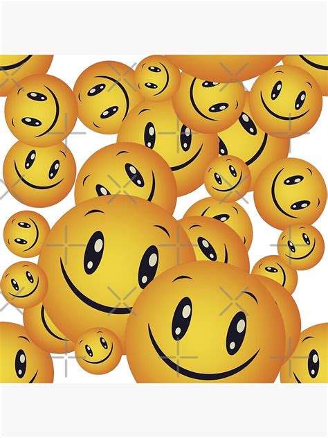 Smiley Face Emoticons Poster For Sale By Mima40 Redbubble