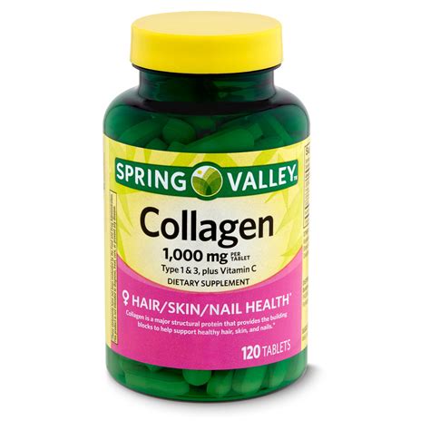 Spring Valley Collagen Type 1 And 3 Plus Vitamin C Dietary Supplement