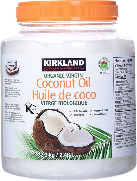 248l Coconut Oil Kirkland Signature Organic Virgin Cold Pressed