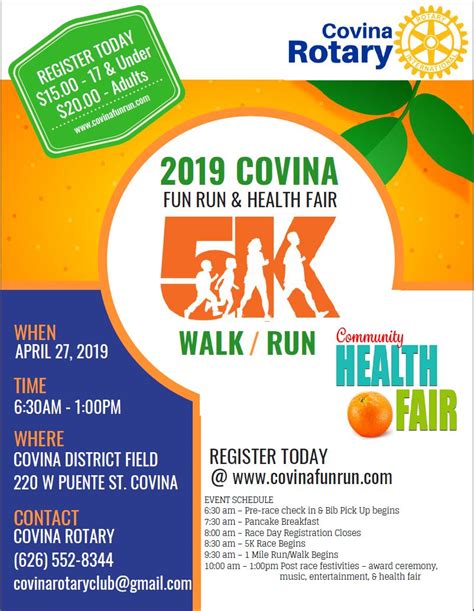 The previous mifb 2019 was a huge success and has positioned the trade fair as no 1 food & beverage trade in malaysia with the special award recognition by malaysian book of records for 'malaysia's largest food & beverage trade fair'. 2019 Covina Fun Run 5K and Health Fair | City of Covina ...