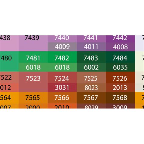 Pantone To Ral Color Conversion Chart Images And Photos Finder
