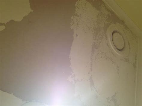 A layer of paint on a bathroom ceiling will typically last about 10 years before the paint starts peeling. Paint has peeled off bathroom/laundry/kitchen ceiling back ...