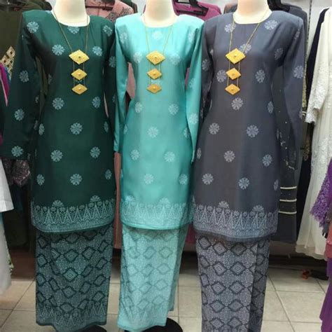 Baju Kurung Songket Printed Womens Fashion Muslimah Fashion Baju Kurung And Sets On Carousell
