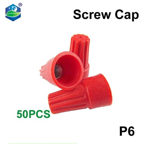 50pcsset P6 Red Electrical Wire Twist Connectors Orted Wire Twist Nut