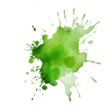 Watercolor Green Splatter Green Watercolor Stain Png Transparent