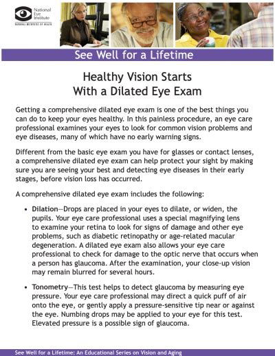 Healthy Vision Starts With A Dilated Eye Exam National Eye Institute