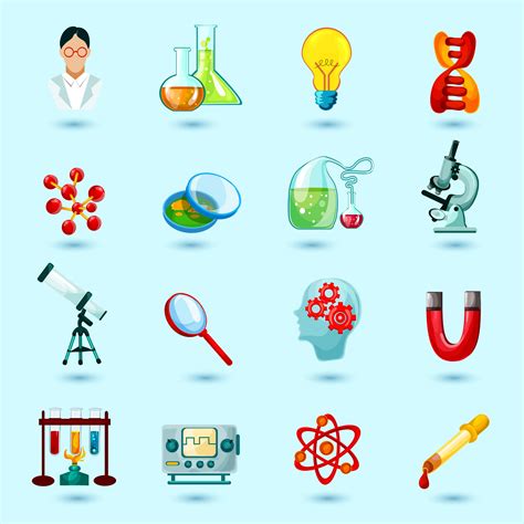 Science Icons Set 427165 Vector Art At Vecteezy