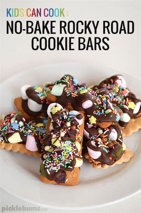 No Bake Rocky Road Cookie Bars An Easy Sweet Treat The Kids Can Make