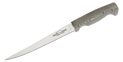 white river knives fillet knife 8 5 440c flexible blade black micarta handle kydex sheath