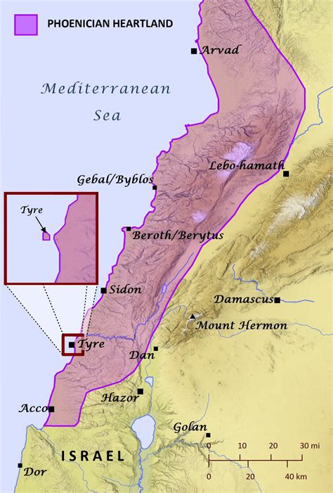 Phoenicia And Tyre Bible Mapper Blog