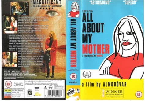 All About My Mother On Pathe Video United Kingdom Vhs Videotape