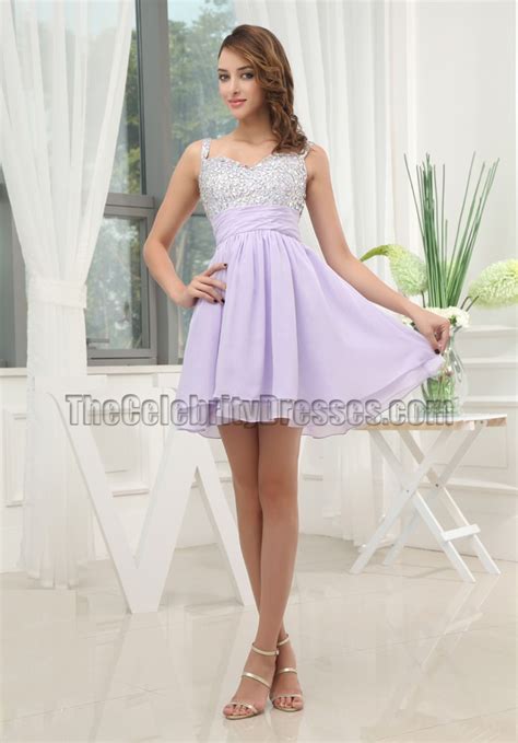 Gorgeous Lilac Sequined Homecoming Dress Party Dresses