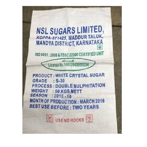 Polypropylene 50 Kg Pp Sugar Bags For Packaging At Rs 125piece In Kanpur