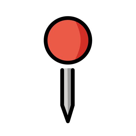 Round Pushpin Icon Drop Pin Emoji Free Transparent Pn