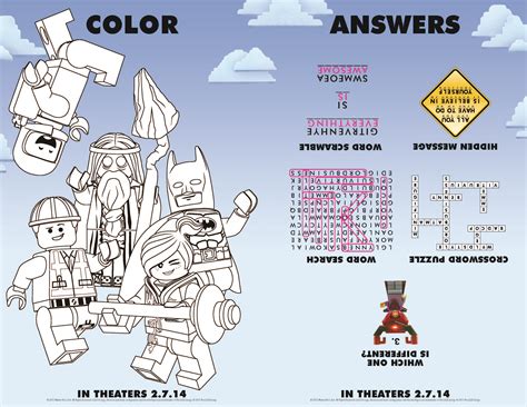 The Lego Movie Printables Activity And Coloring Pages