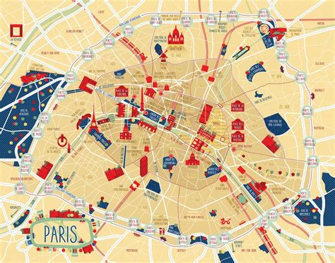 Map Of Paris By Diana Stanciulescu For Conbook Verlag Paris Map
