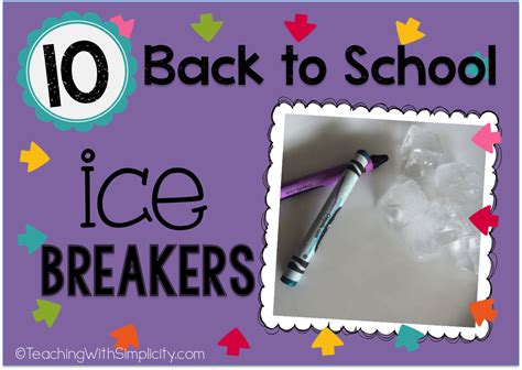 10 Back To School Ice Breakers Beginning Of The School Year 1st Day Of