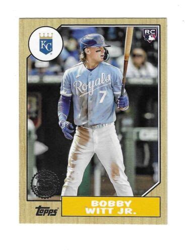 2022 Topps Update Series 1987 Throwback Bobby Witt Jr Rookie Card 87tbu 7 Ebay