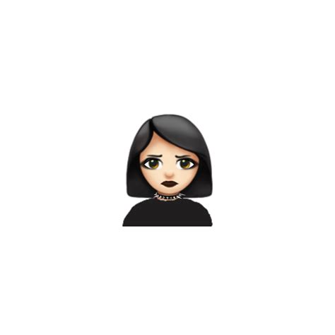 Goth Girl Dark Black Emoji Sticker By Satanicbarbie