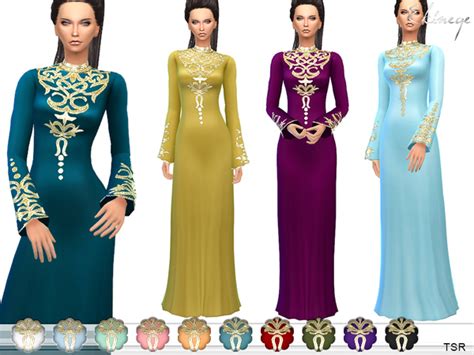 Embroidered Gown By Ekinege At Tsr Sims 4 Updates