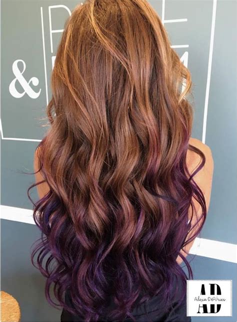 Ombre Purple Hair Hair Dye Tips Purple Brown Hair Purple Ombre Hair