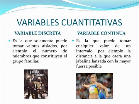 Ejemplos De Variables Cuantitativas Discretas Y Continuas Nuevo Ejemplo