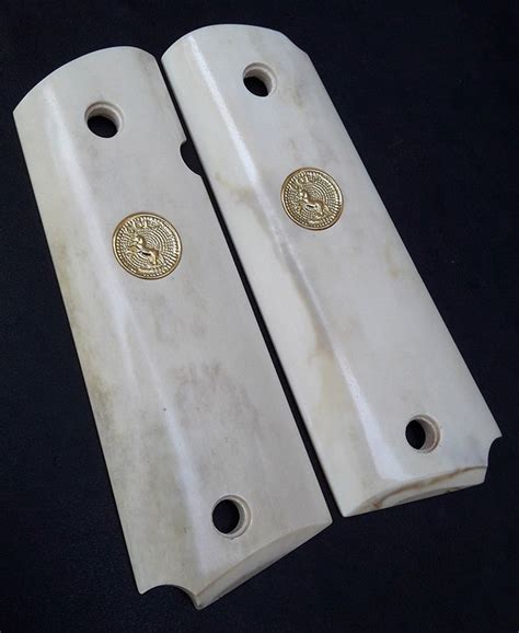 1911 Full Size Bone Grips Custom Handmade Natural Genuine Etsy