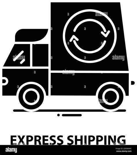 Express Shipping Symbol Icon Black Vector Sign With Editable Strokes