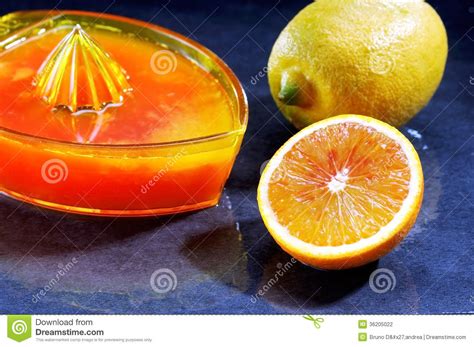 Orange And Lemon Juice Stock Photo Image Of Food Cold 36205022